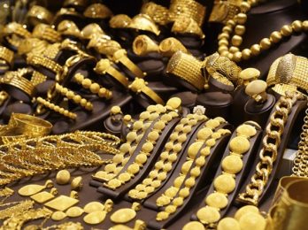 Window display of jewelry shop